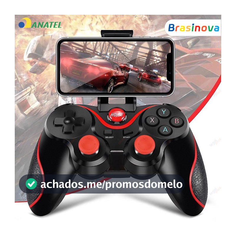 Controle Joystick Bluetooth Universal Com Cabo USB E Suporte Para Celular Tablet Android Ipad
