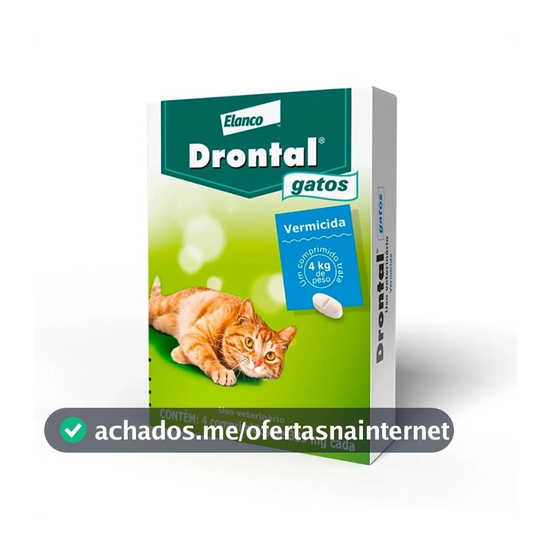 Vermífugo Drontal Gatos Até 4 Kg Com 4 Comprimidos