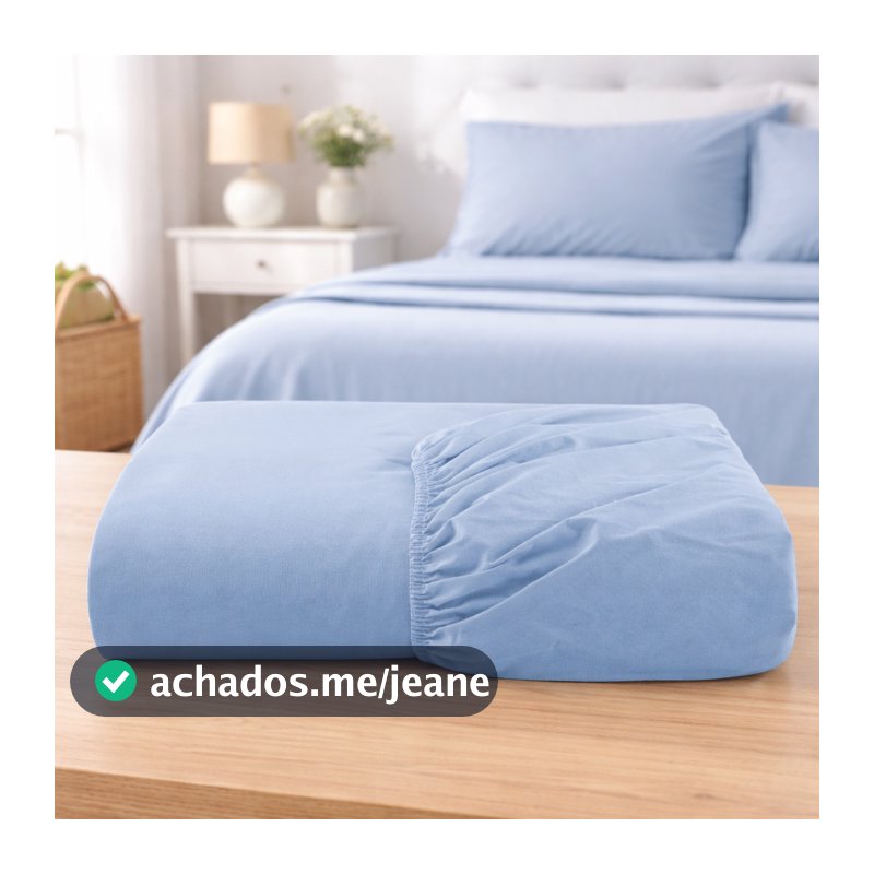 Lençol Avulso Elástico em toda Volta  Tamanho Casal Colchão 40 Cm 100% Algodão 300 FIOS
