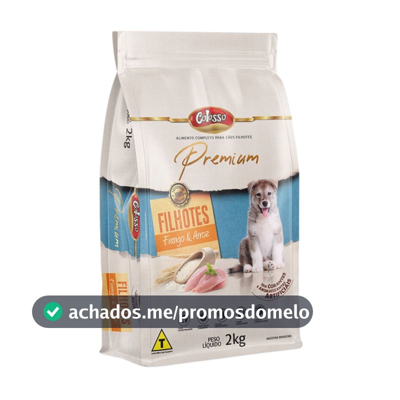 Ração Para Cachorro Filhote Caes Colosso Racao Premium Frango Arroz 2kg