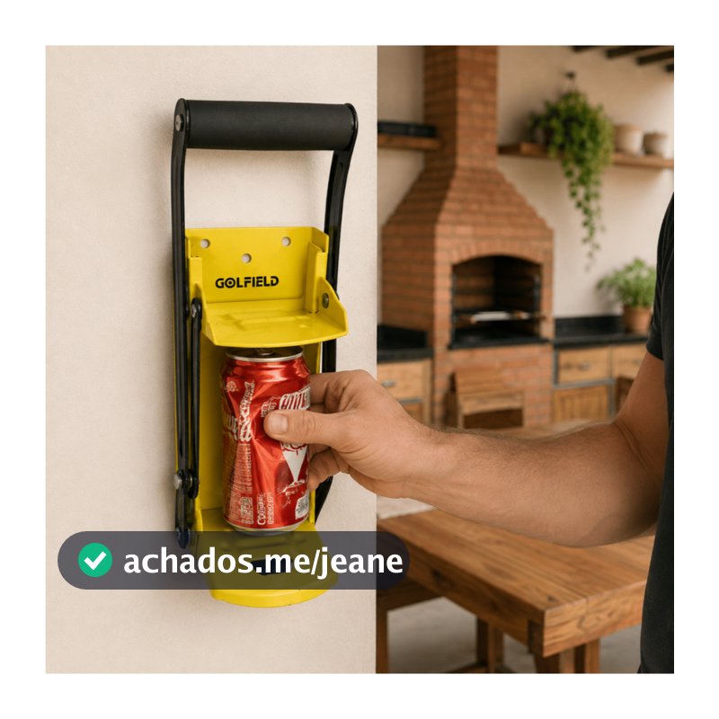 Amassador de Latas de Parede Manual Metal Reforçado com Abridor de Garrafa
