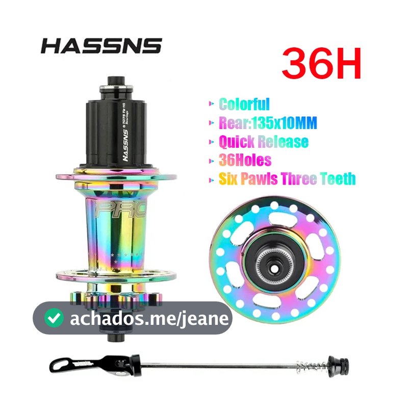 HASSNS Pro 7 36H/32H Cubo Rolamento MTB Bicicleta 36 Buracos Freehub Traseiro Para Quatro Palin 7-12 Velocidade Barulhen