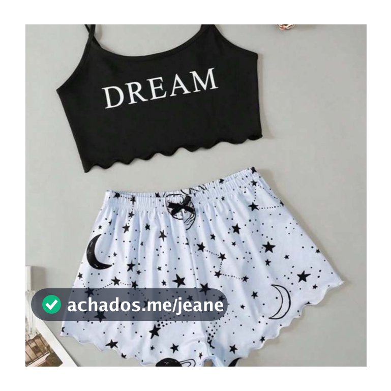 Pijama Feminino Baby Doll Estampa Estampado - Confortável, leve e ideal para Presente