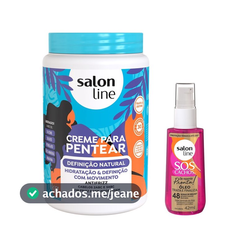 Kit Creme para Pentear Definição Natural + Óleo de Tratamento De Repente Pronta!