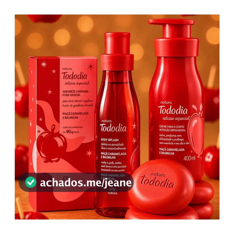 Perfume Tododia Maçã Caramelizada e Baunilha: O Aroma Que Aquece a Alma