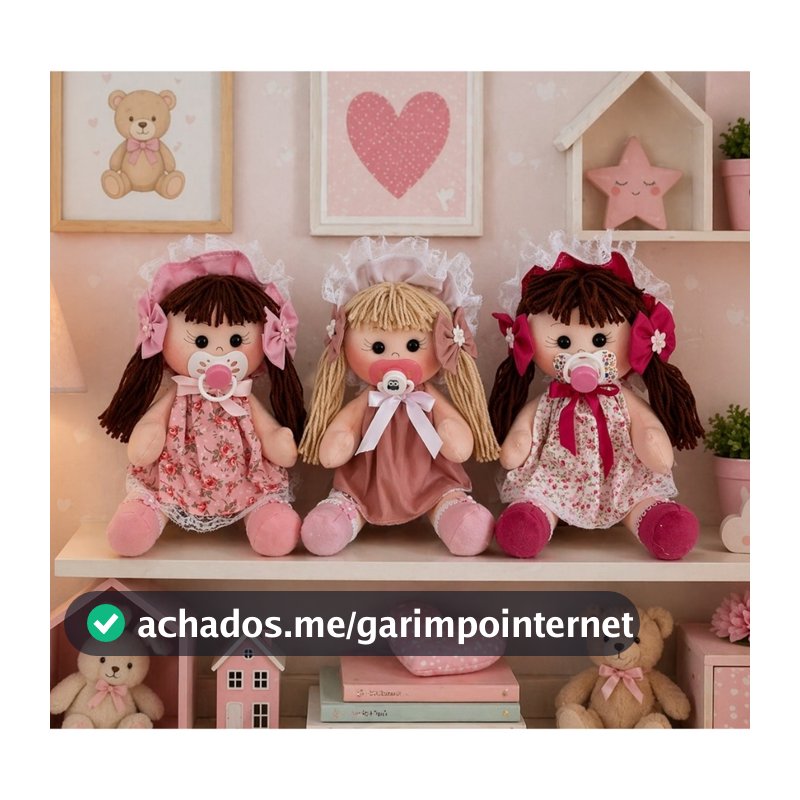 Boneca de pano Laurinha - Roupa Removível