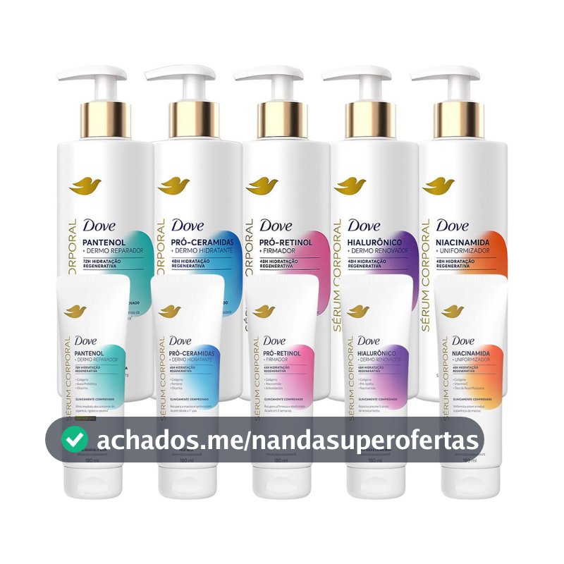 Dove Sérum Corporal – Pantenol, Pró - Ceramidas, Pró – Retinol,  Hialurônico e Niacinamida