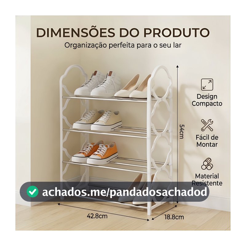 Sapateira Prateleira 4/5 Andares Organizadora Multiuso Sapatos Desmontável