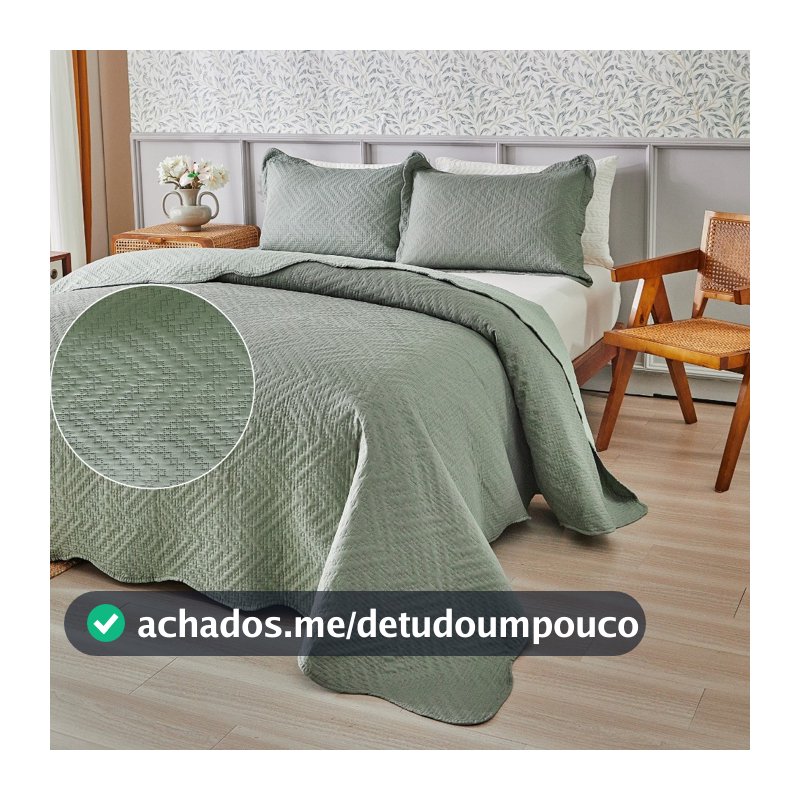 Kit Colcha Cobre Leito Liso 3 Peças Itália Dupla Face Aba Americana Tamanhos Variados