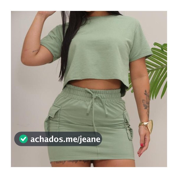 Saia Cargo moletinho leve saia  moletinho