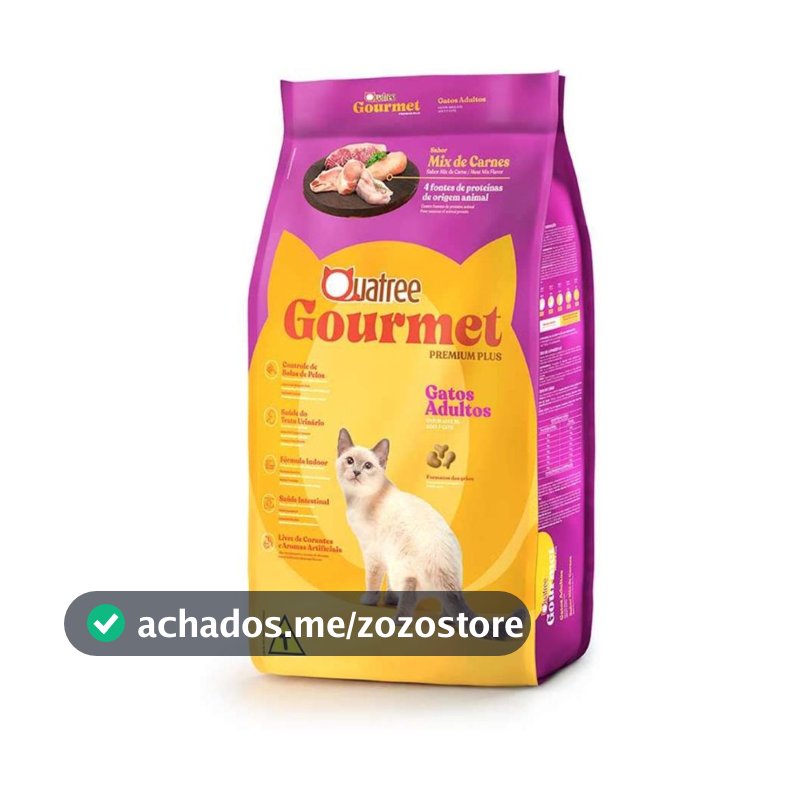 Ração Quatree Gourmet Gato Adulto Mix de Carnes 10,1 kg