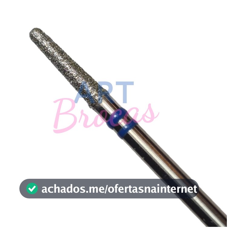 Broca diamantada cone fina para preparaçao unhas cuticula acabamento manicure hardware