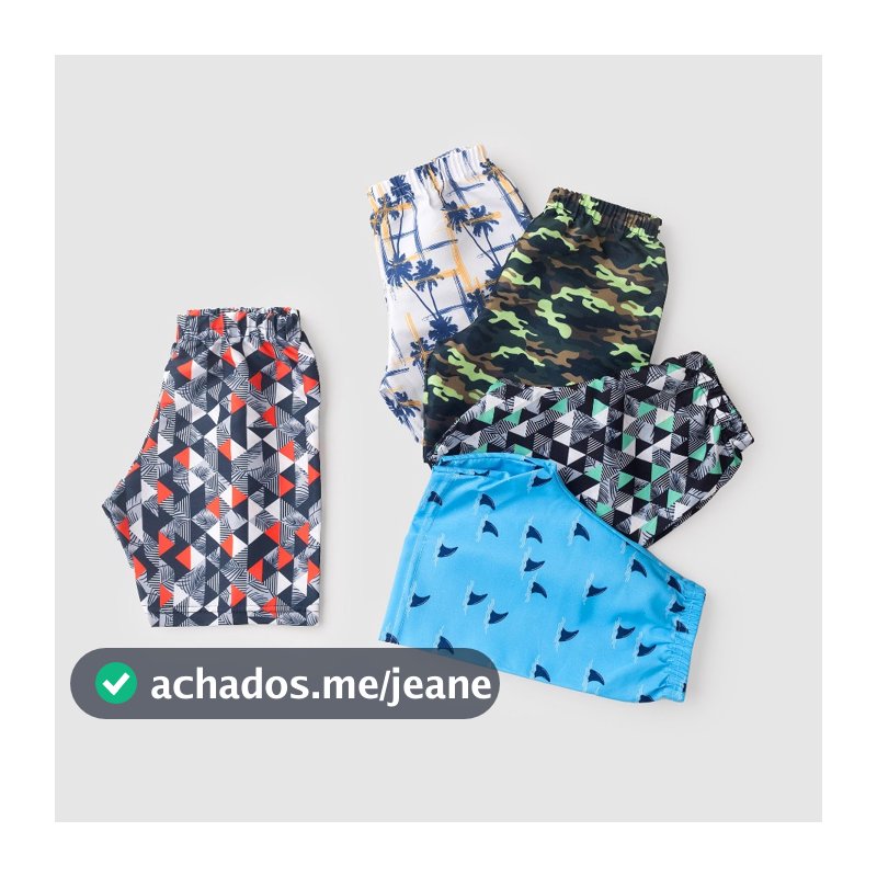 Bermuda Infantil Tactel Estampas