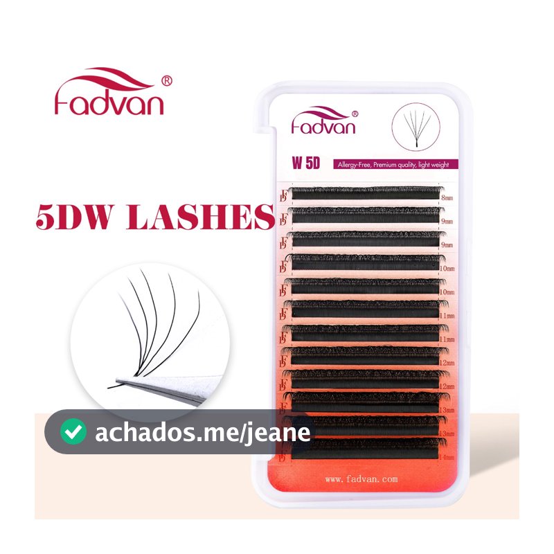 Cílios Fadvan W5D W 5d (volume egípcio) Curvatura D para Extensão de Cílios