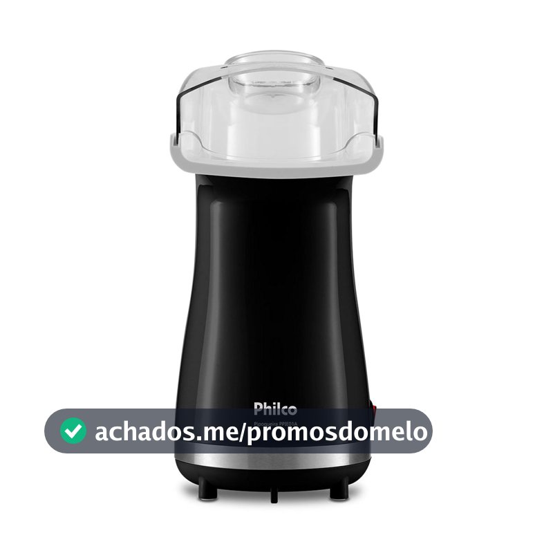 Pipoqueira Elétrica Sem Óleo Philco Preta 1200W PPIE01A