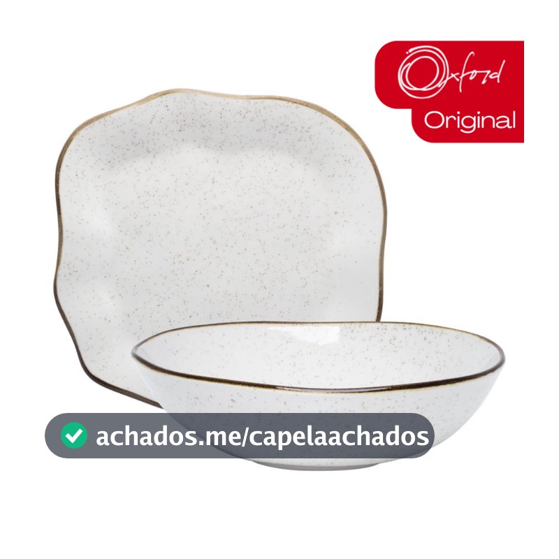 Conjunto Travessa Saladeira Baixelas Para Servir Ryo Maresia Areia Oxford Porcelanas