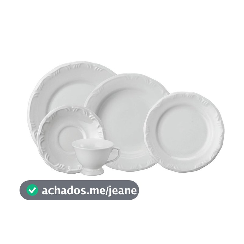 Jogo de Jantar 20 Peças Chá Pomerode Porcelana Schmidt