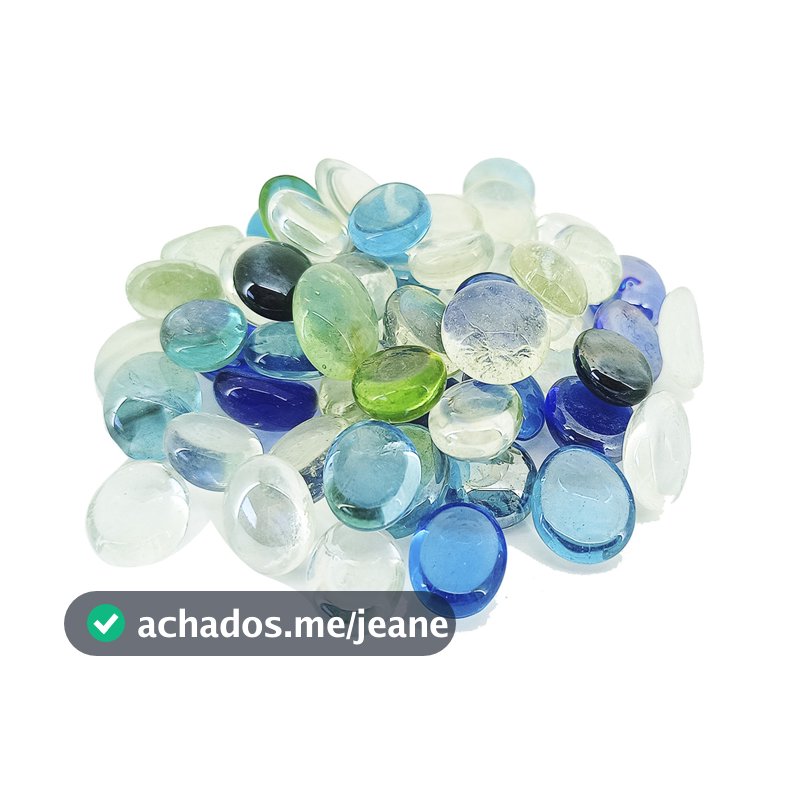 Kit Pedras Decorativas De Vidros 250g Na Rede Para Vaso Aquário Lago Decoração
