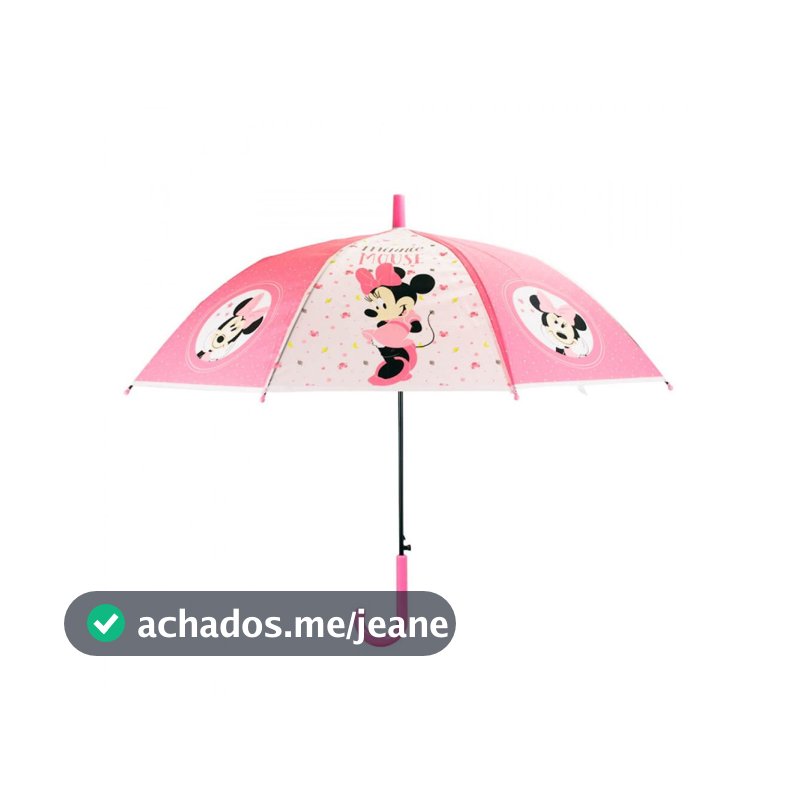 Guarda Chuva Infantil Rosa Minnie 68x80cm - Disney - Original - DYFS19-MK3-D