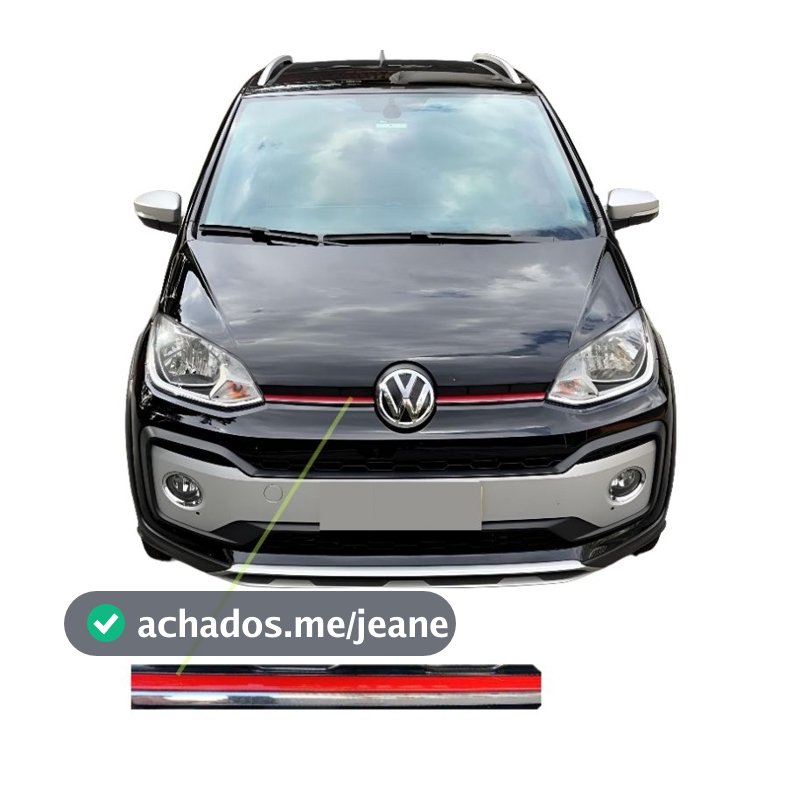Volkswagen Up Aplique Friso detalhe vermelho grade parachoque