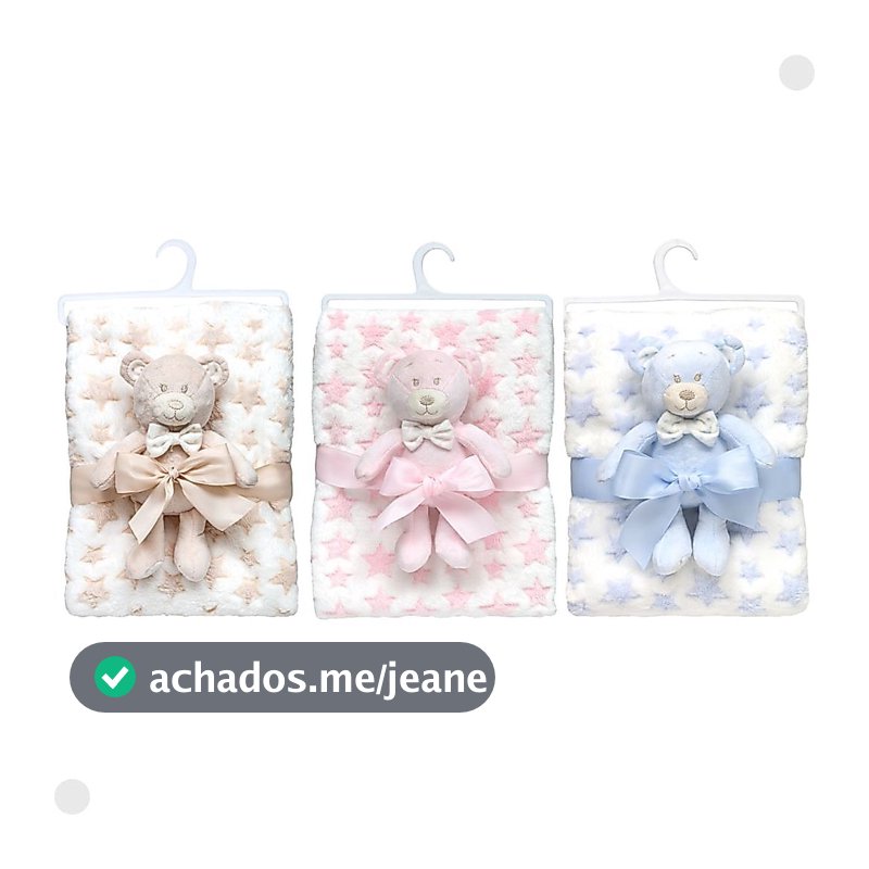 Mantinha com Ursinho Soninho Para Bebês - Buba