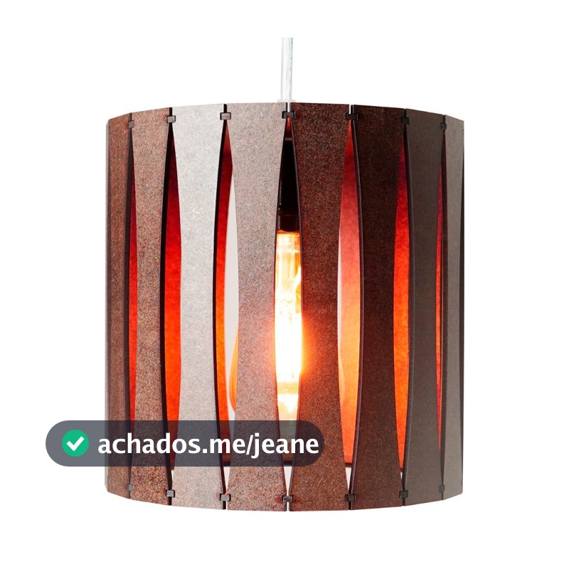 Luminária de Teto Pendente Lustre Madeira MDF Decoração Cozinha Achadinhos da Shopee Entrega Rápida