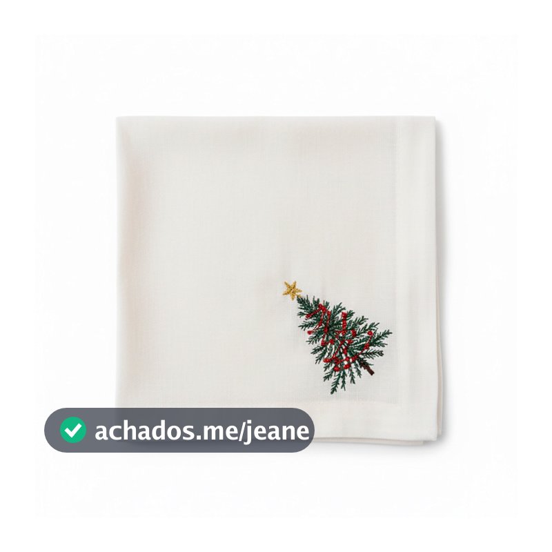 Guardanapo Bordado Árvore de Natal