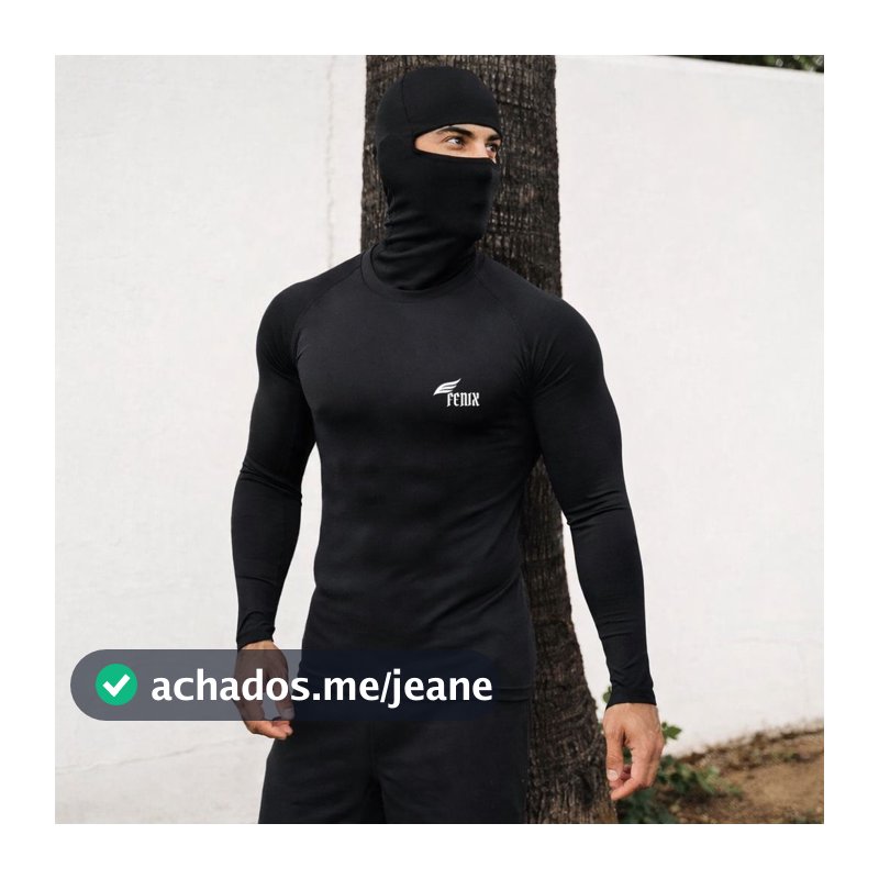 Kit Camisa Térmica com Balaclava Proteção UV 50+