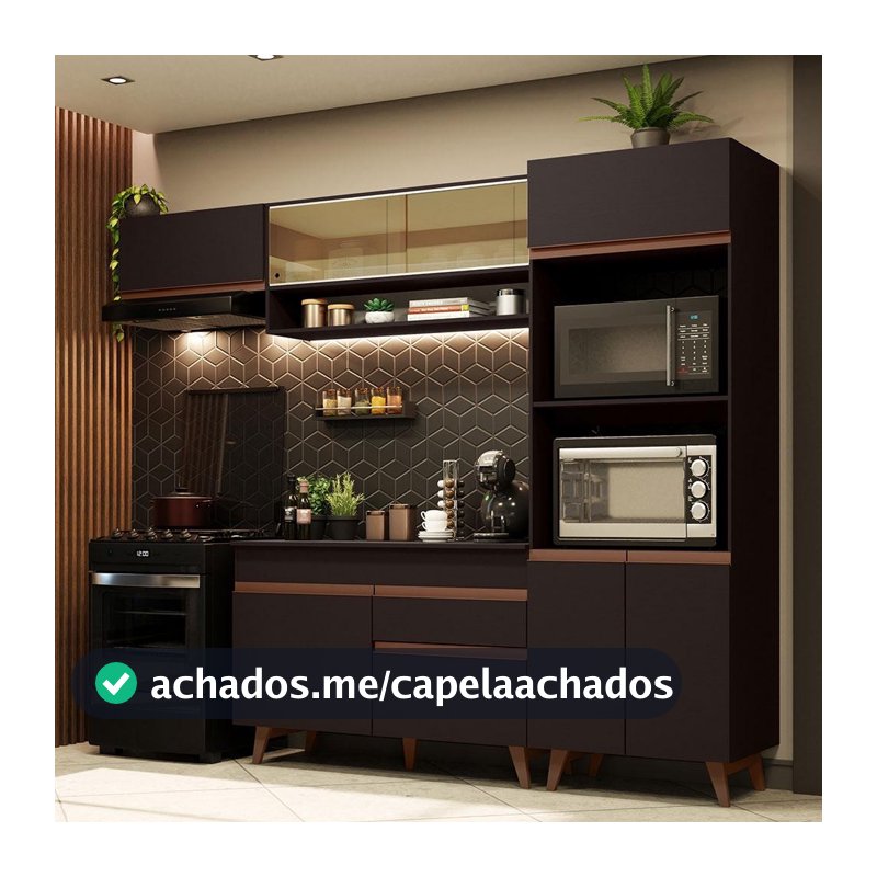 Armário de Cozinha Completa Reims Madesa 260cm Reims Madesa 07