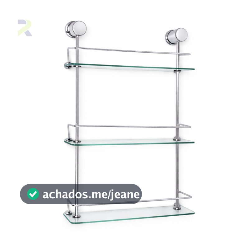 Porta Shampoo Reto Prateleira para Banheiro Parede de Vidro 40cm Vários Modelos Resistente Prático