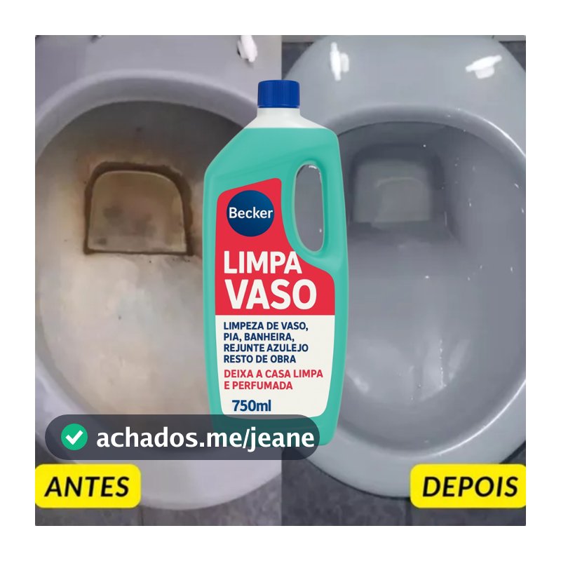 Limpa Vaso Becker 750ml  Acaba com as Manchas Difíceis e Limpeza Profunda