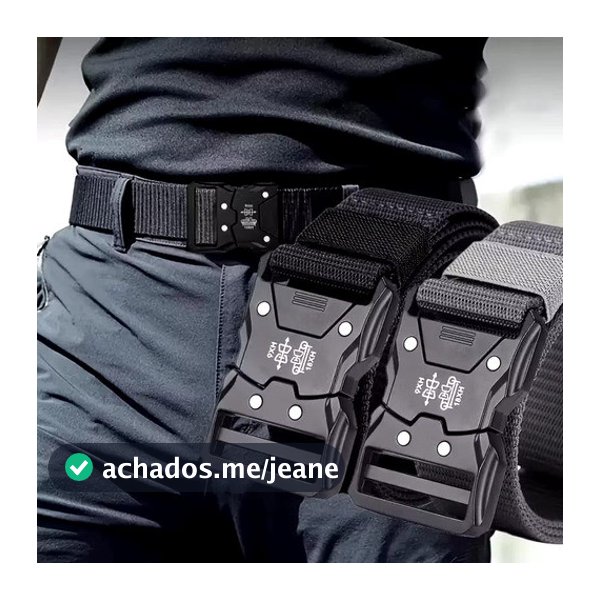 Cinto Tático Militar Com Fivela De Engate Rápido Snake - Esl Preto/preto/tático Lisa Único