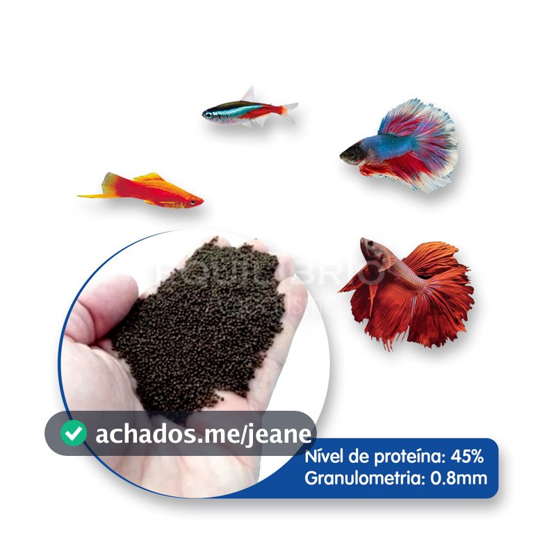 Ração para Bettas, Espadas, Guppies e outros (45% Proteína)- 1kg