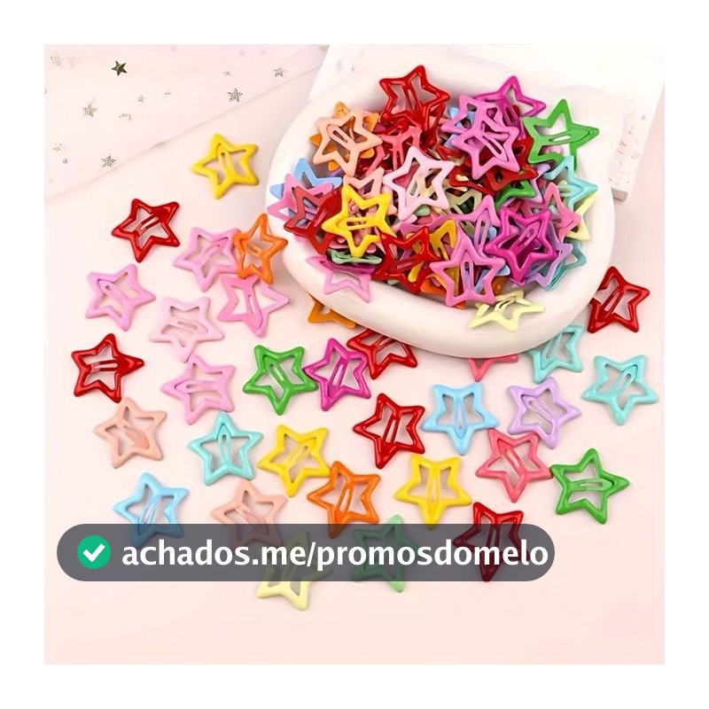 Kit50 Peças Grampos De Cabelo Estrela Dopamina Cor Doce Para Mulheres，ModaPresilhas Laterais
