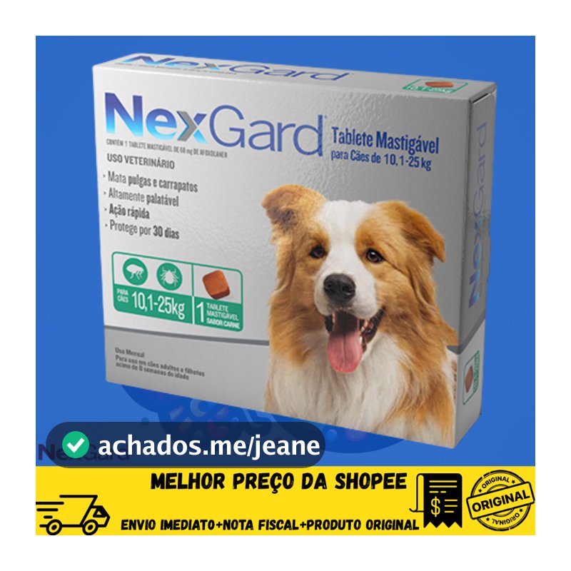 Antipulgas e Carrapato Nexgard 2kg a 50kg Para Cães  Produto Original Envio Imediato