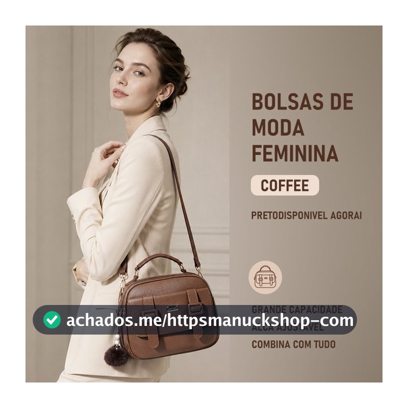 TOMI MITO Bolsa Feminina com Alça Lateral Transversal Faixa de Mão de Couro B736