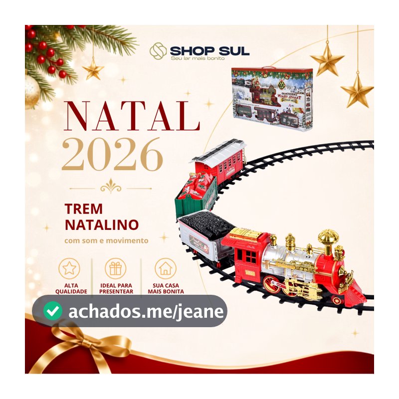 Trem Natalino Decorativo Enfeite Para Natal Decoração Shopsul