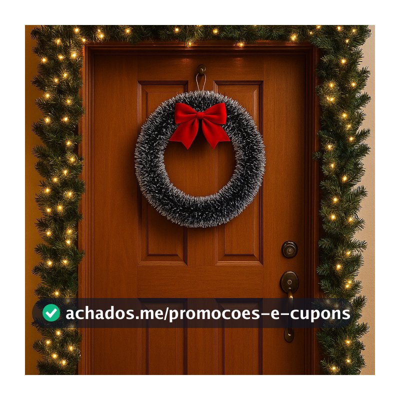 Guirlanda Natalina Luxo Enfeite de Porta 33cm 40cm Decoração de Natal Charmosa