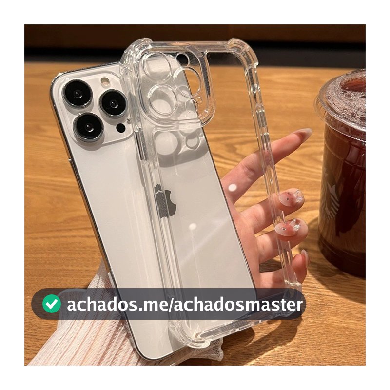 Kit 2 Capinha Para Iphone Anti Impacto Transparente Tpu  Para IPhone 11 12 13 14 15 16 Pronto Entrega