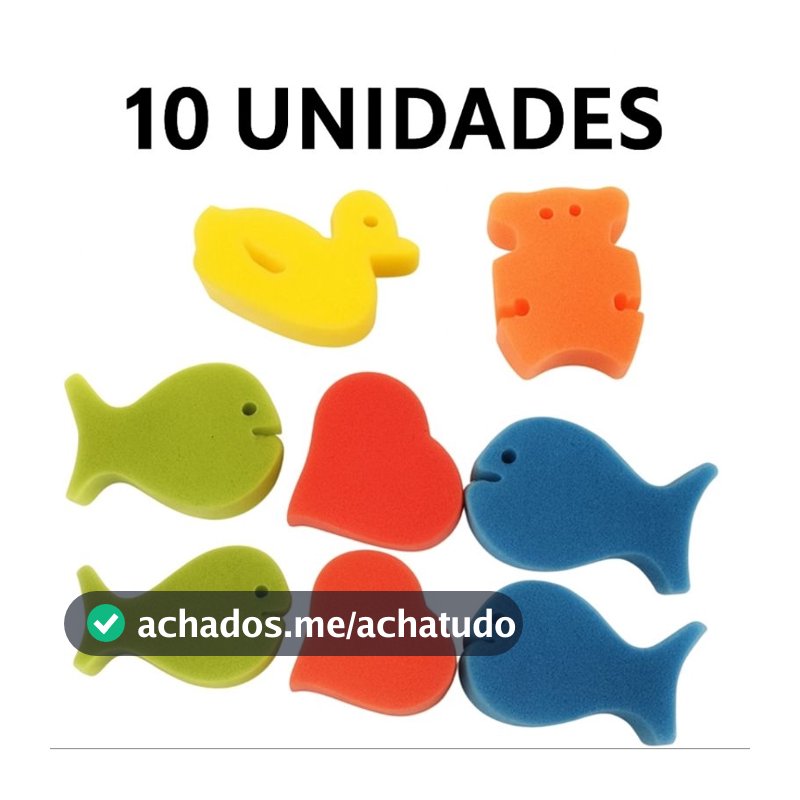 Kit 10 Esponjas de Banho Infantil – Modelos Divertidos