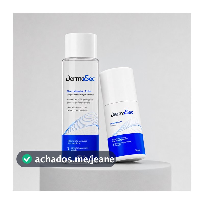 Kit Antitranspirante e Neutralizador DermoSec para Suor Excessivo, Hiperidrose, Mau Odor, CC, Cecê e Bromidrose