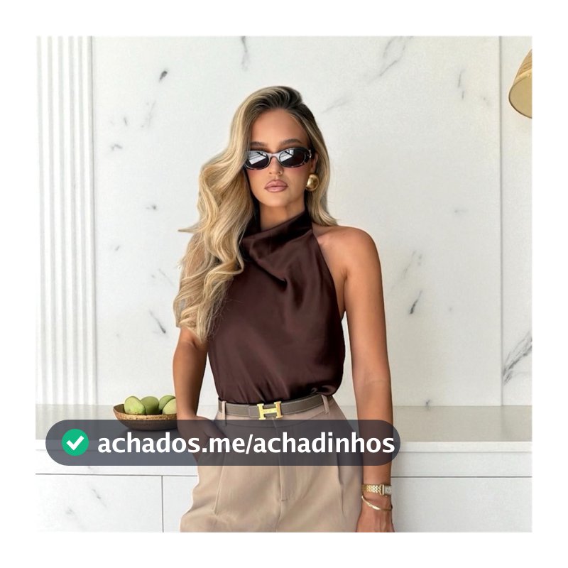 Blusa Frente Única Feminina Acetinada Gola Alta Elegante – Festa, Casual e Trabalho