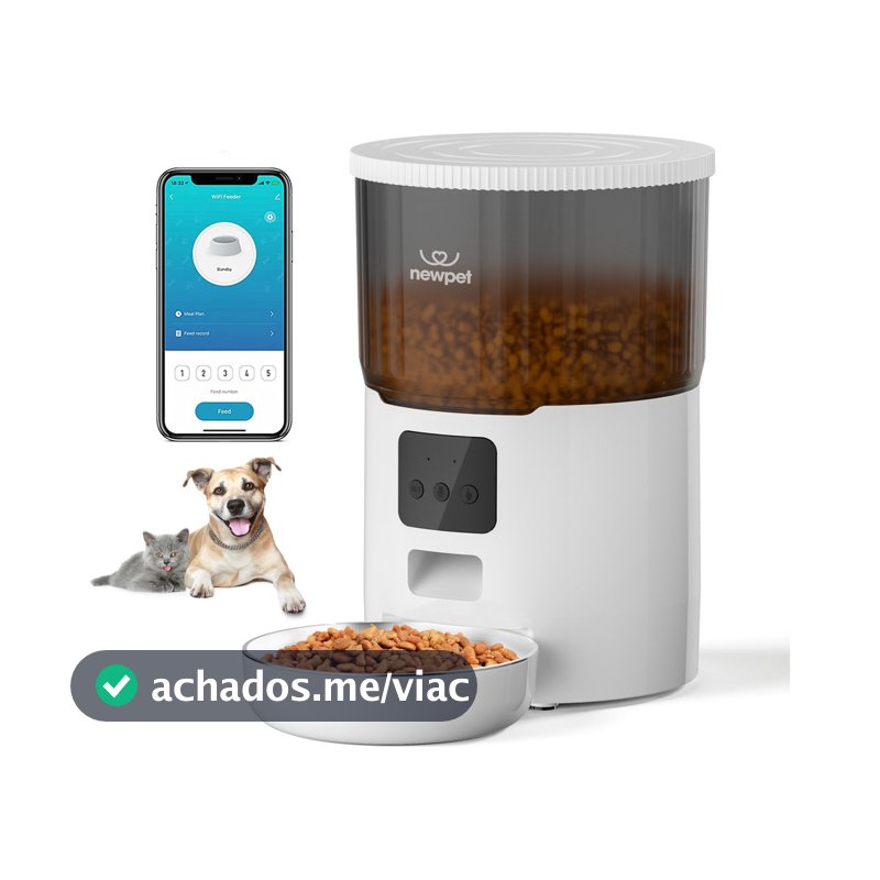 4l Alimentador De Ração Para Cães E Gatos Dispensador Newpet - Bivolt