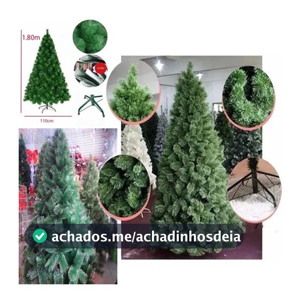 Arvore De Natal Pinheiro 2,10 Metros 566 Galhos Verde / Nevada C/ Neve e Branca Modelo Luxo 1,80m