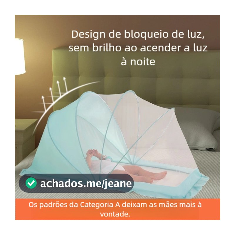 Mosquiteiro Infantil Portátil Dobrável - Rede Mosquiteira Compacta para Viagens