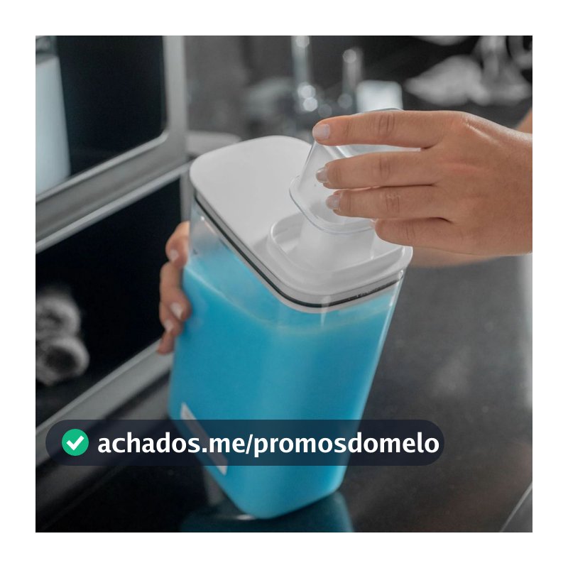 Dispenser Lavanderia Mantimentos, Detergente, Amaciante e Produtos de Limpeza 1,5L (19,5cm) / 2,3L (23cm) Linha