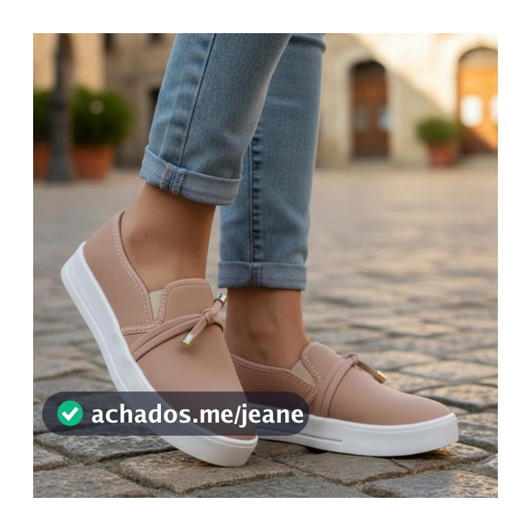 Tênis Feminino Slip On Stillus  Casual Iate Calce Fácil confortável Laço Strass