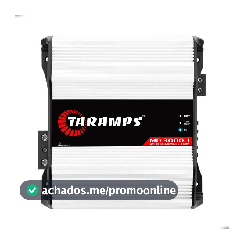 Modulo Taramps MD 3000.1 1 Ohm 1 Canal 3000w RMS Automotivo Para Carro