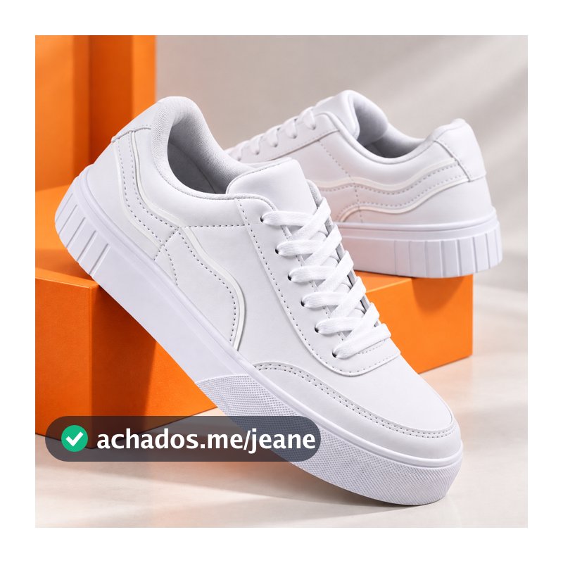 Tênis Feminino Casual Branco Tênis Feminino Esportivo Macio Leve Confortável Tênis Branco Reveillon