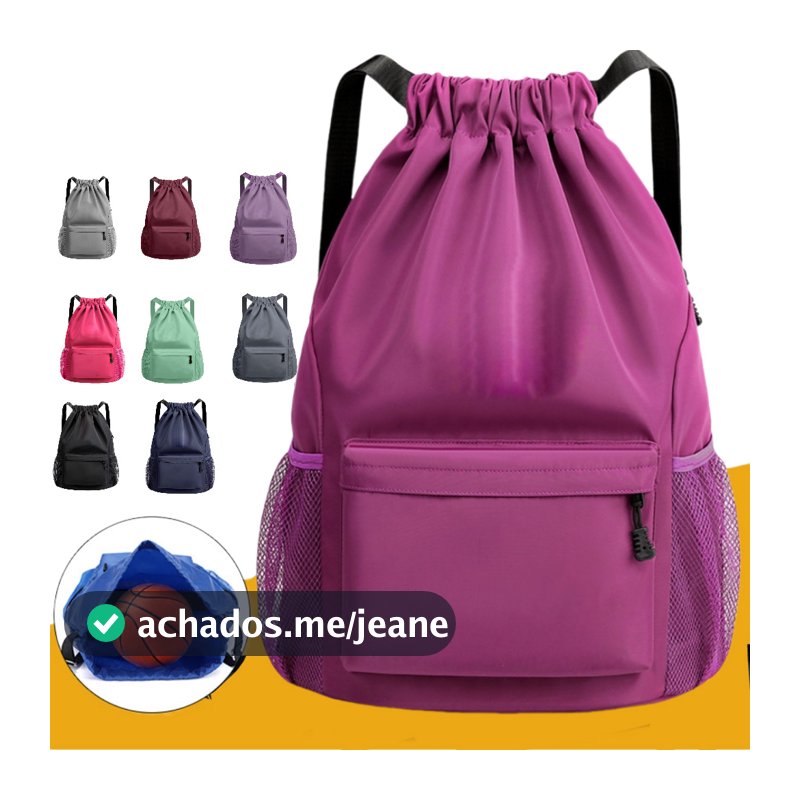 Bolsa Mochila Saco Esportiva Sacola Academia Futebol Basquete Passeio Impermeável ZJ6101#
